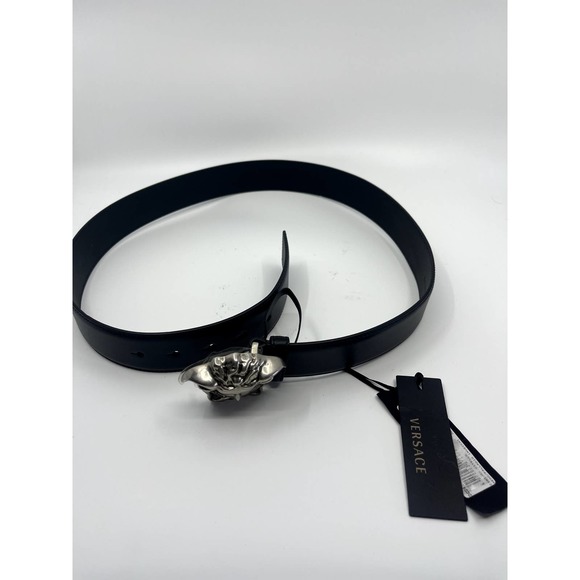 Versace La Medusa Leather Black Belt 95/38 -Brand New main image 5